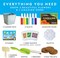 National Geographic Summer Flower & Herb Gardening Kit for Kids - Gardening Set with 3 Stainless Steel Pots, Paint & Stickers, Outdoor Toys, Craft Kits, Kids Plant Growing Kit, Easter Basket Stuffers